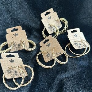 HOOP earrings 5 pairs 💕💕💕